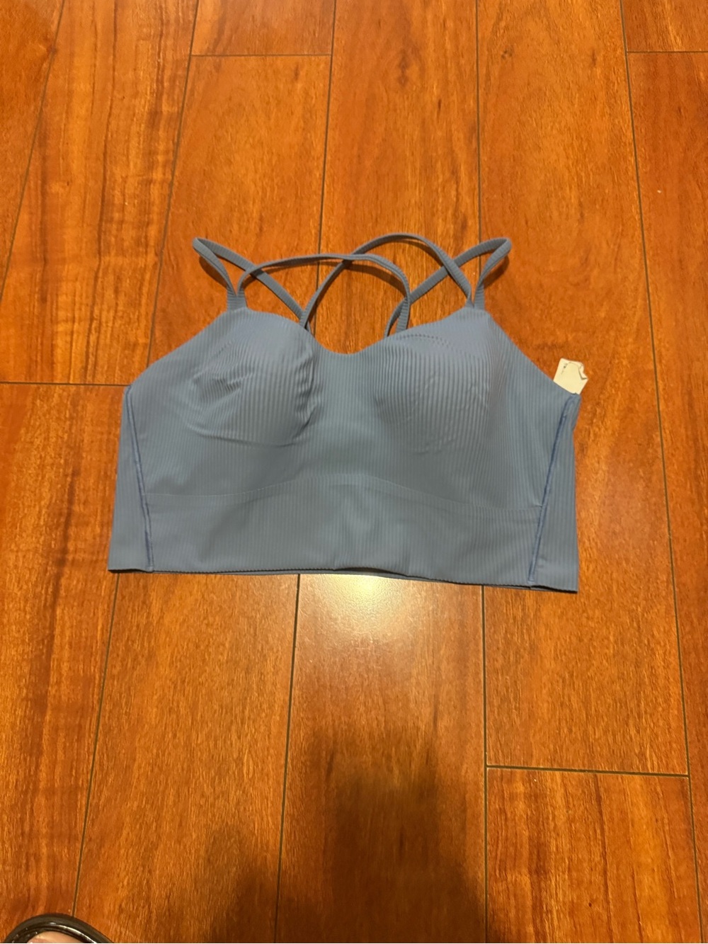 Lululemon athletica Light Blue Strappy Ribbed Bralette - Brand